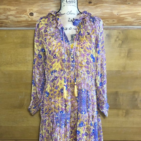 NWT Anthropologie The Marais Chiffon maxi dress in size MP - Picture 4 of 13